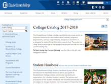 Tablet Screenshot of catalog.etown.edu